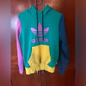 Adidas originals vintage multi-colored hoodie